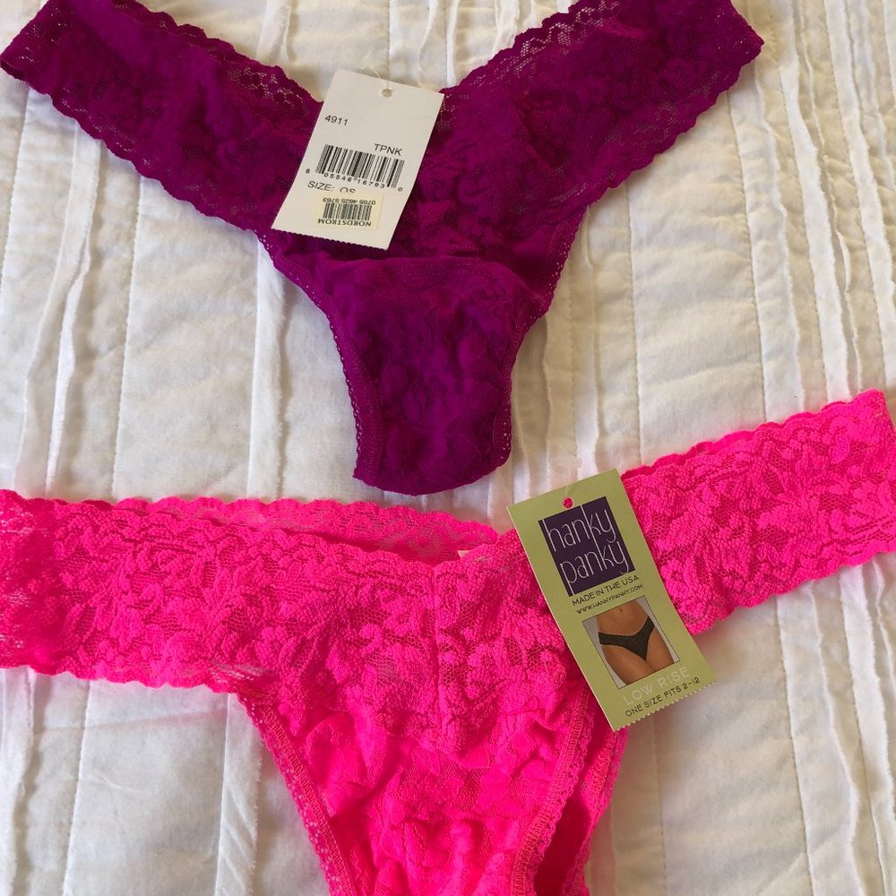 Set of (2)Hanky Panky Low Rise one size fits 2-12